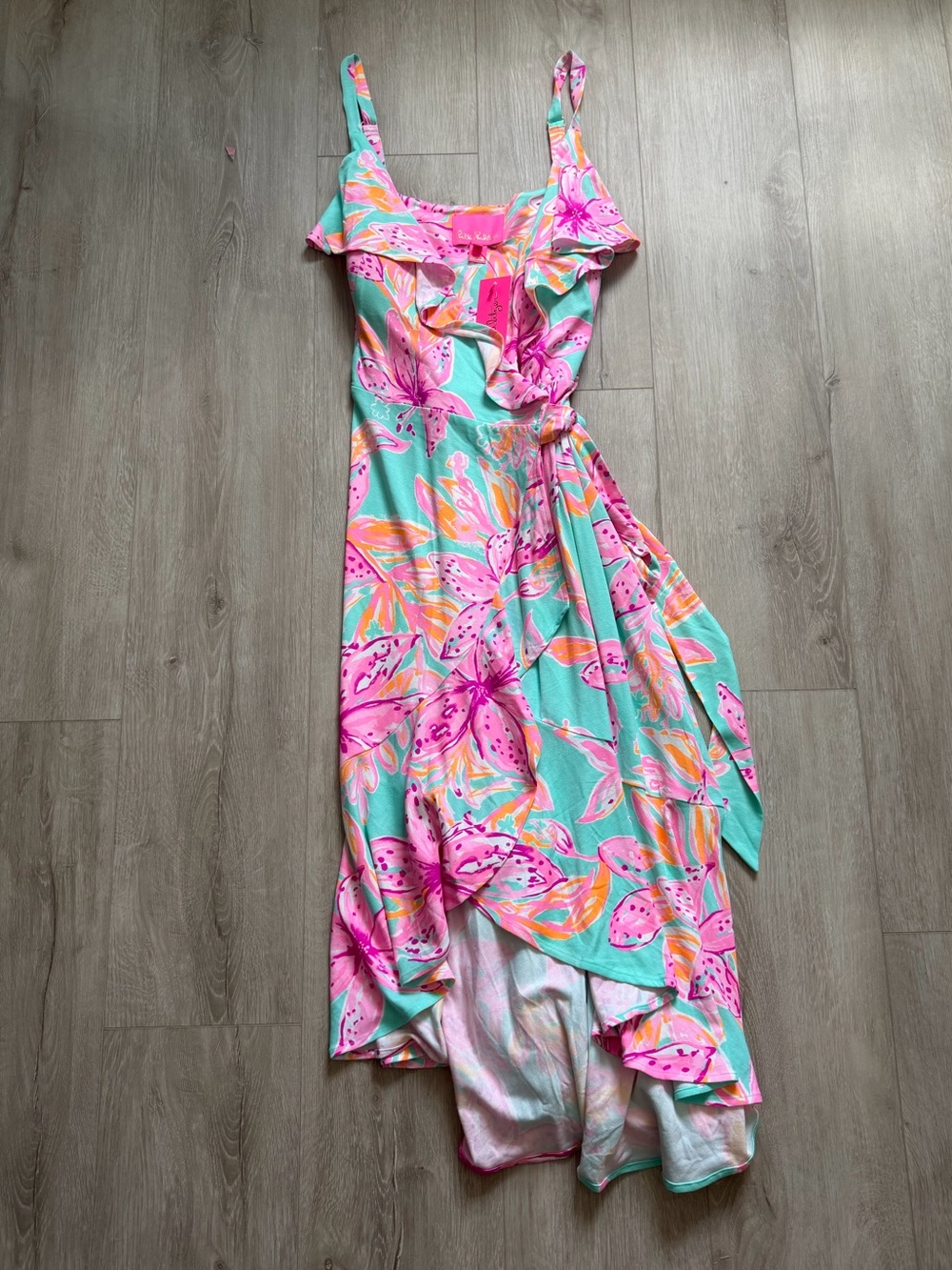 Lilly Pulitzer Fontaine Midi Wrap Dress in Bonita Blooms, NWT